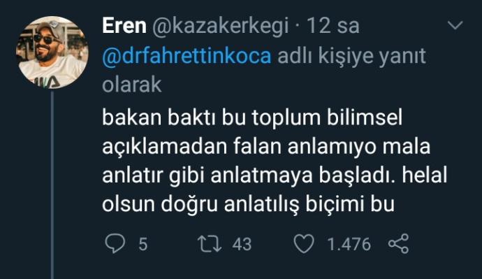 Fenomen Olma Yolunda İlerleyen Fahrettin Kocadan Ne Tatlısın Sağlık Bakanım Dedirten Samimi Twitter Mesajları