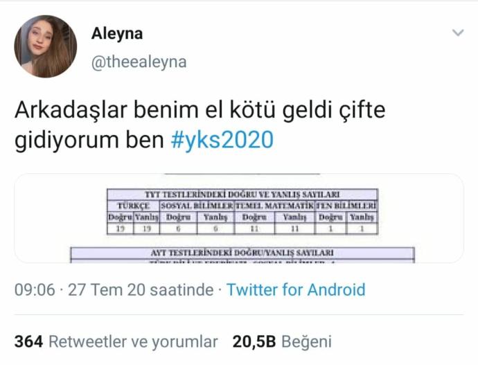 YKS 2020 Sonuçları Sonrası Atılan Esprili Tweetler!