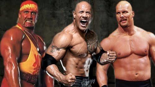 Hulk Hogan - Dwayne Johnson - Steve Austin ( Stone Cold )