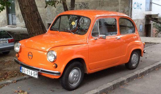 Bugünkü Sırbistanda Yugo Zastava adıyla üretilen fiat 500