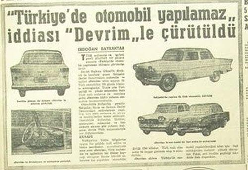 İlk Türk Tasarımı Otomobil: Devrim!