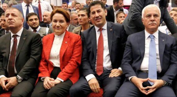 Büyük Anadolu Oteldeki iptal edilen tüzük kurultayında Akşener, Özdağ, Aydın ve Ogan bir arada