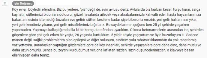 Yazdım işte.
