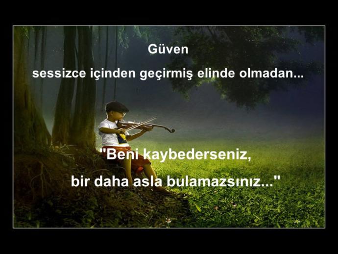 Kaybedilen güvenin yeniden tesisi yoktur, kendiniz boşa yormayın.