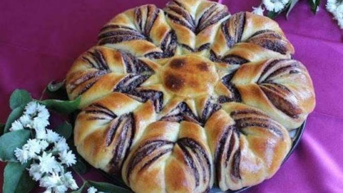 Tadı Damağınızda Kalıp Midenizin Bayram Edeceği Lezzetli Tarifim: Çikolatalı Çiçek Ekmek ❄