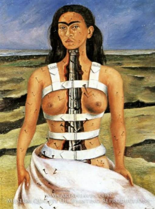 Yaşadığı acıları tablosunda böyle anlatıyor Frida.
