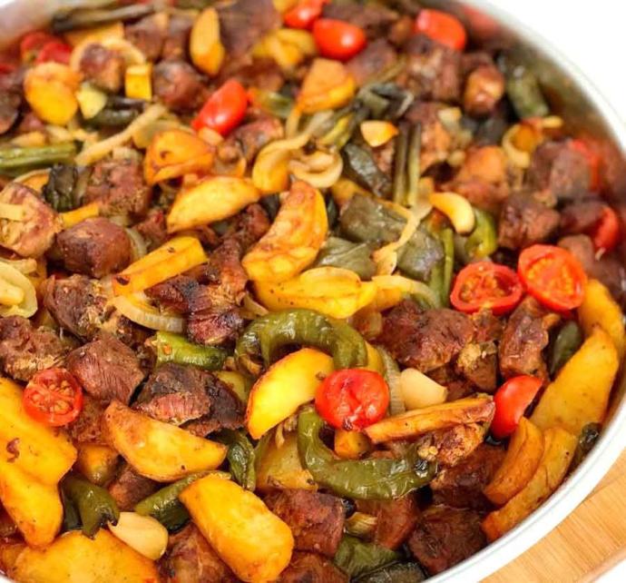 Fırında Patetesli et