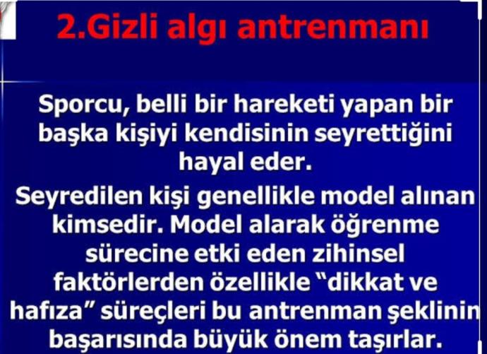 Gizli Algı Antrenmanı