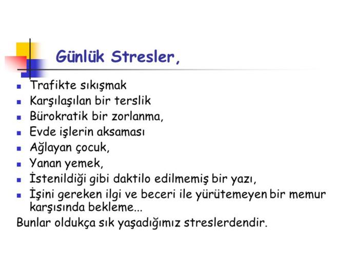 Günlük Stresler