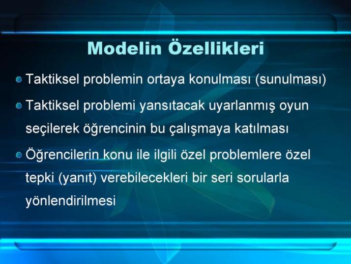 Temelinde öğrencilerin zihinsel olarak etkin bir şekilde oynatıldığı, fiziksel becerileri öğrenmeleri yatar.