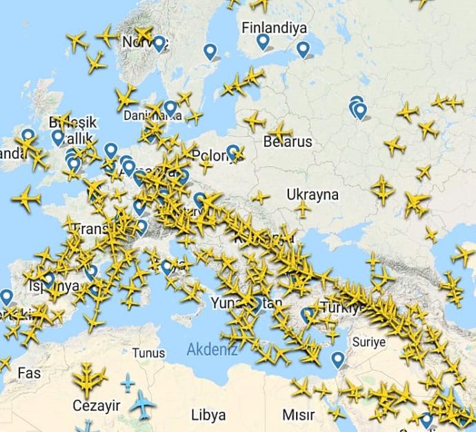 FlightRadar24 ile Sevdiklerinizi Gökyüzünde Takip Edin