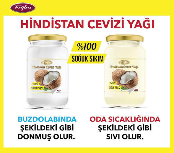 Gerçek hindistan cevizi yağı böyledir.