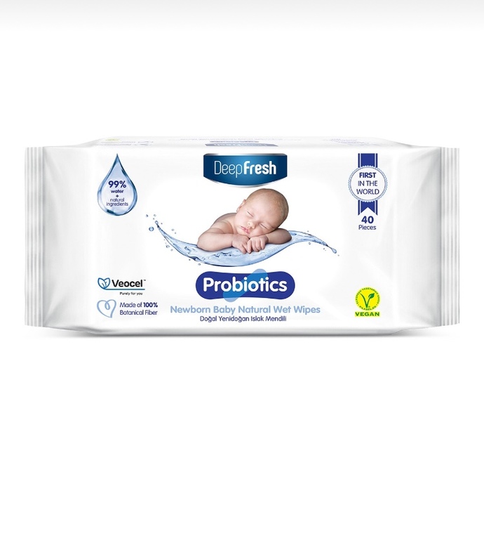 Deepfresh doğal yeni doğan ıslak mendili
