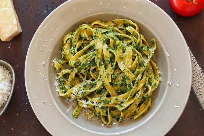 pesto soslu makarna