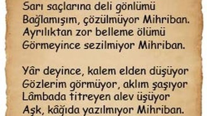 Mihriban Şiiri ve Hikayesi