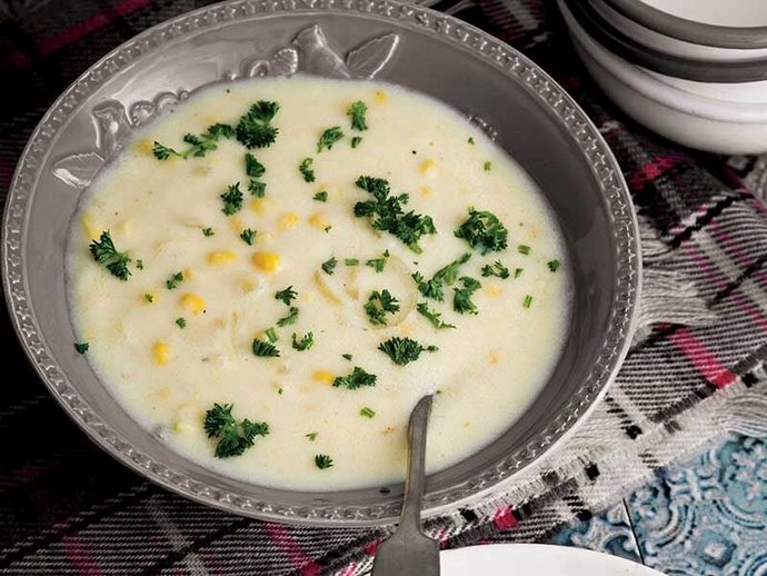 sütlü mısır çorbası