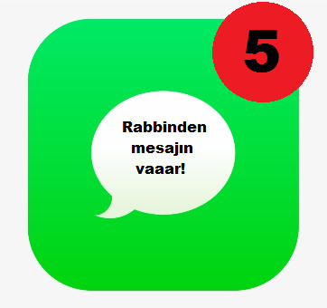 Bu mesaj sana 😃 !! bekletme istersen...