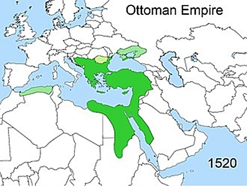 Yavuz Sultan Selim dönemi Osmanlı haritası