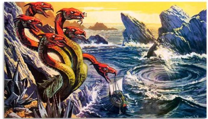 Scylla(Sicilya) ve Charybdis