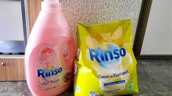 Rinso'nun İki Muhteşem Deterjanını Deniyorum: Rinso Gül Suyu ile Rinso Limon ve Karbonat!
