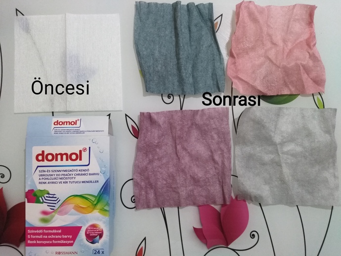 Domol renk ayırıcı bez Öncesi - Sonrası 🙈