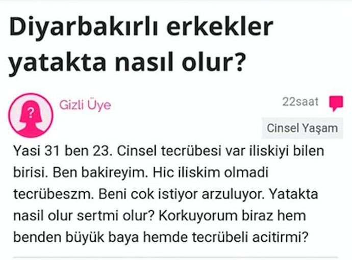 KizlarSoruyor Sitesinde Sorulan, Akıllara Kazınmış Cinsel Yaşam Soruları