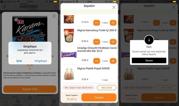 Severek Kullanılan Online Market Uygulamaları!