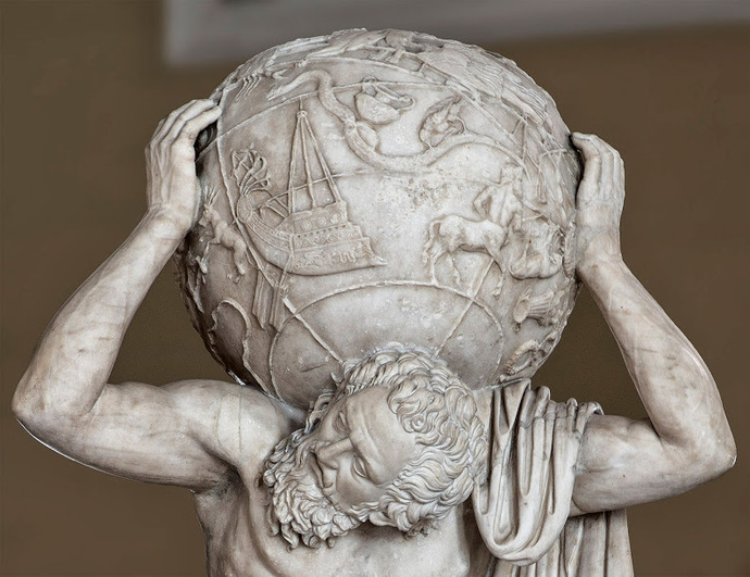 Farnese Atlası , 2. yüzyıl, Ulusal Arkeoloji Müzesi, Napoli