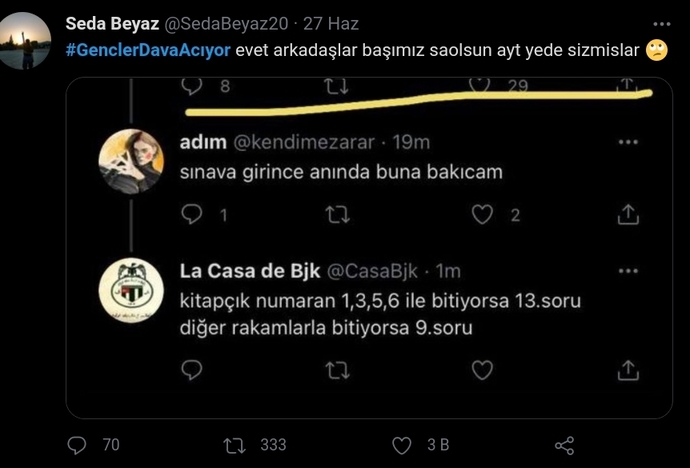 Sadece Sorular Değil, Hayatımız da Çalındı! Twitterda Çalıntı YKS Sorularına Cevaben Atılmış Ayar Niteliğinde Tweetler!