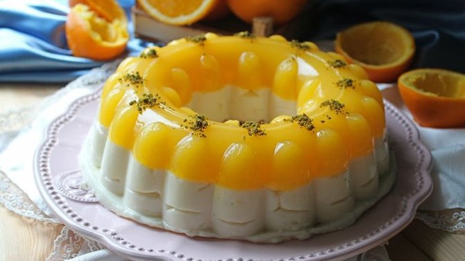 Yaz İçin Hafif Bir Tatlı Önerisi: Portakal Jöleli Muhallebi 🌼