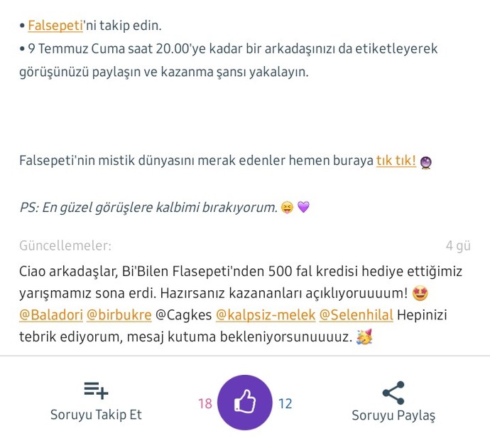 Falsepeti Çekilişini Kazandım: Gelin Beraber Falımı Okuyalım!