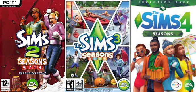 Bütün Sims Oyunlarındaki Mevsimler Eklenti Paketleri
