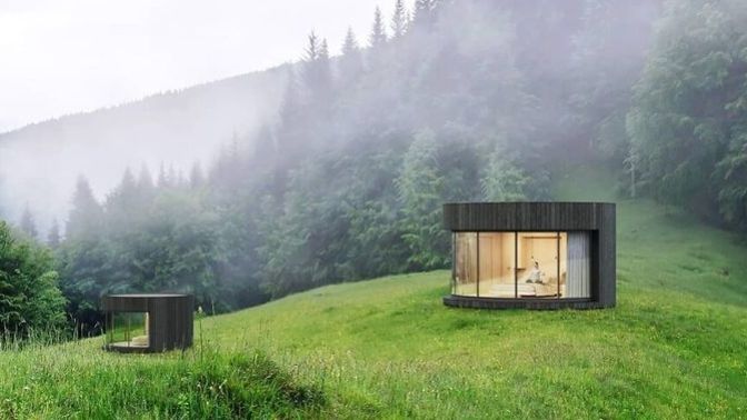 Şehirde Yaşayıp Nefes Alamayanları Rahatlatacak Minik Prefabrik Kabin ile Doğayla İç İçe Olmak Çok Kolay