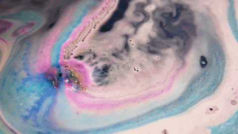 Colorful bath salts