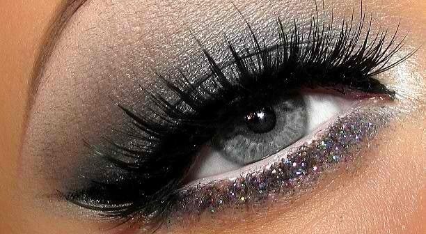 silvery lower lashes