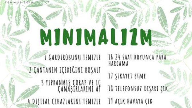 Minimalist Yaşamak Hakkında