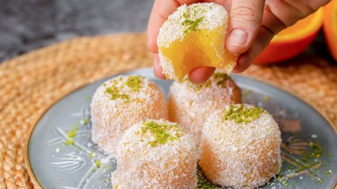 Evde Yapılabilen Doğal Pratik Portakallı Lokum Yapıyorum!