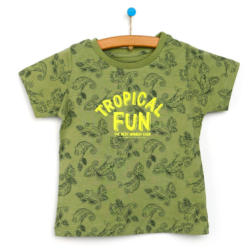 Bayramda çok stil olmak isteyen minikler için %100 pamuktan üretilmiş HelloBaby Basic Erkek Bebek Tshirt’ü kaçırma!