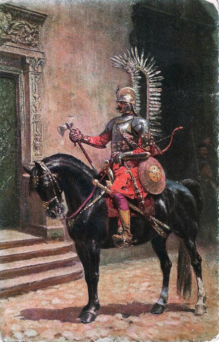 At Üstünde Kanatlı Hussar Askeri