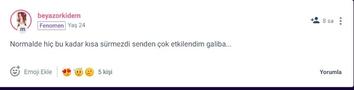 normalde bu kadar kısa sürmezdi