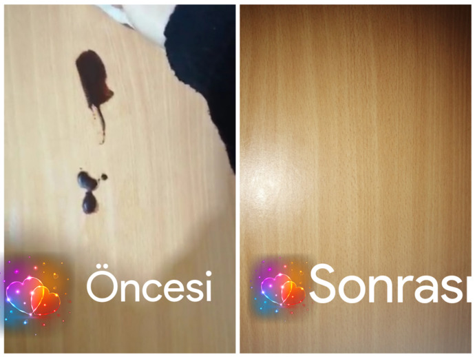 Yüzeydeki tozu ve yağlanmayı da halletmiş sağ olsundu😍
