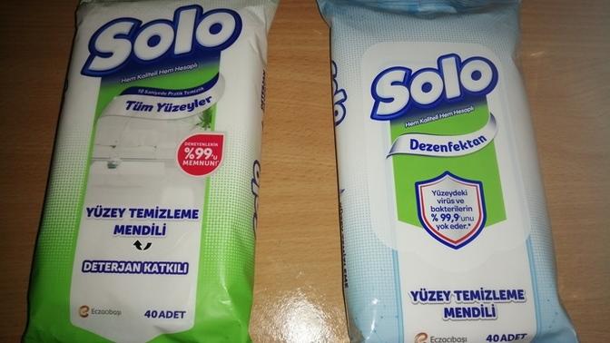 Hem İnatçı Lekeleri Yok Ediyor Hem 1 Saniyede Dezenfekte Ediyor: Solo Yüzey Temizleme Mendili!
