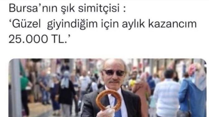 Takım elbiseleri giyip simit satma fikrine ne dersin?