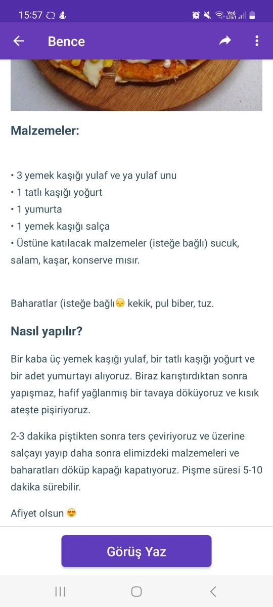 Hem Pratik Hem Kalorisiz: Yulaflı Pizza Tarifi Veriyorum!