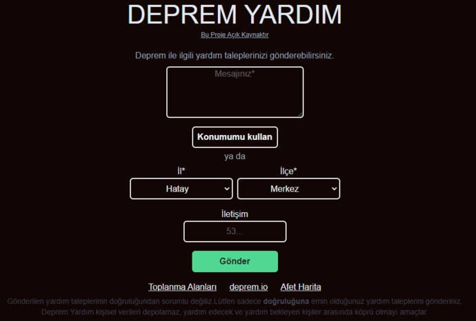 Deprem Yardım