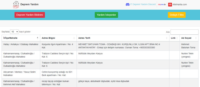 Deprem Yardım