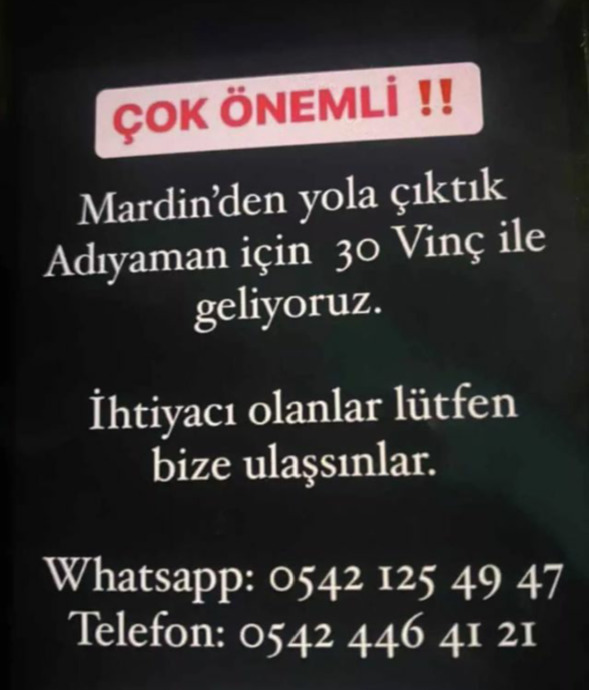Hatay, Maraş, Adıyamandan Mersine Nakledebilecek ve Barınma Sağlayabilecek Kişi ve Numaralar