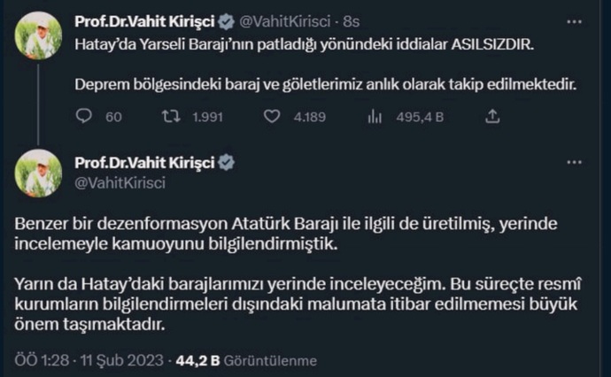 Deprem Boyunca Çıkan Yalan Haberlerden Bazıları