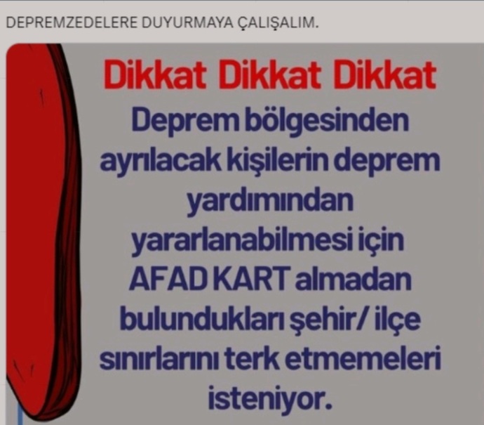 Deprem Boyunca Çıkan Yalan Haberlerden Bazıları