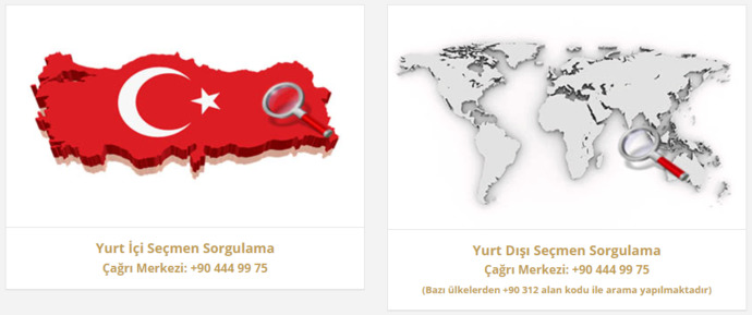 YSK seçmen listesi sorgu ekranı